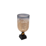 Sagebrook Home Glass 18``H Hurricane W/ Aluminum Base, Gold Kd