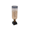 Sagebrook Home Glass 22``H Hurricane W/ Aluminum Base, Gold Kd