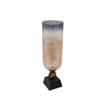 Sagebrook Home Glass 22``H Hurricane W/ Aluminum Base, Gold Kd