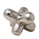 Sagebrook Home Metal 8" Geometric Orb, Silver