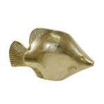 Sagebrook Home Metal 12`` Fish Figurine, Gold