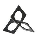 Sagebrook Home 15273-02 9" Metal Linked Square Decor, Black