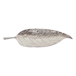 Sagebrook Home Metal 26`` Leaf Platter, Silver