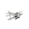 Sagebrook Home 15282 19" Metal Biplane, Silver