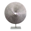 Sagebrook Home Metal 24`` Swirly Disc W/ Stand, Silver