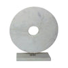 Sagebrook Home Marble 16`` Disk W/ Base, White
