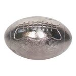 Sagebrook Home Metal 7" Rugby Ball, Silver