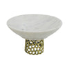 Sagebrook Home Marble 14`` Bowl W/ Metal Stand, Gold Kd