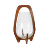 Sagebrook Home Glass 18``H Vase W/ Wood Handle, Brown
