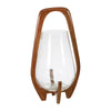 Sagebrook Home Glass 15``H Vase W/ Wood Handle, Brown