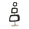 Sagebrook Home 15296 22" H Metal Square Rings On Stand, Black
