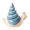 Sagebrook Home Ceramic 11`` Snail Deco, Blue