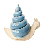 Sagebrook Home Ceramic 11`` Snail Deco, Blue