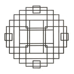 Sagebrook Home 15313 33" Metal Round Squares Wall Decor, Gunmetal Wb