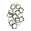 Sagebrook Home Metal 25`` Small Squares Wall Deco, Black/Gold Wb