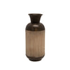 Sagebrook Home 15340-02 15" H Metal/Wood Jar, Bronze