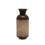 Sagebrook Home 15340-02 15" H Metal/Wood Jar, Bronze