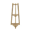 Sagebrook Home Wood/Rattan 37" Corner Triangle Shelf, Brown