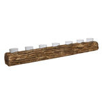 Sagebrook Home 15343-02 32" Wood Log 7-Cup Tealight Holder, Brown