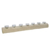 Sagebrook Home 15343-03 32" Wood Log 7-Cup Tealight Holder, White