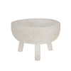 Sagebrook Home 15344-02 11" Wood Bowl With Legs, White