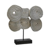 Sagebrook Home Wood 18``H 6-Rings On Stand, Silver