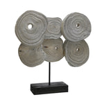 Sagebrook Home Wood 18``H 6-Rings On Stand, Silver