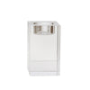 Sagebrook Home Glass 4" Candle Holder, Clear