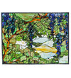 Meyda Lighting 153575 32"W X 24"H Tiffany Wisteria & Snowball Stained Glass Window Panel