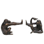 Sagebrook Home Set of 2 17`` Monkey Bookends, Bronze