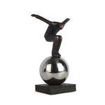 Sagebrook Home 15358 12" Metal Balancing Man On Sphere, Bronze
