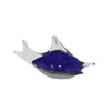 Sagebrook Home Glass 9" Fish Decor, Blue