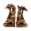 Sagebrook Home Set of 2 9``H Monkey W/ Palm Tree Bookends, Gold