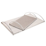 Sagebrook Home Set of 2 Metal 13/19`` Tray W/ Handles, Silver