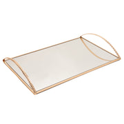 Sagebrook Home Set of 2 Metal 13/19`` Mirrored Tray W/ Handles, Gold