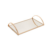 Sagebrook Home Set of 2 Metal 13/19`` Mirrored Tray W/ Handles, Gold
