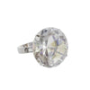 Sagebrook Home Glass 4`` Diamond Ring Decor, Rainbow/Silver