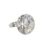 Sagebrook Home Glass 4`` Diamond Ring Decor, Rainbow/Silver