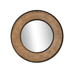 Sagebrook Home 15387 28" Metal Cane Design  Mirror, Brown