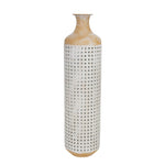 Sagebrook Home 15390-01 26" Metal 2-Tone Vase, White