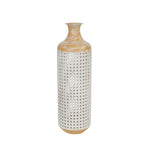 Sagebrook Home Metal 22" 2-Tone Vase, White