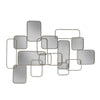 Sagebrook Home 15393-02 39" Metal Abstract Mirrored Wall Decor, Silver