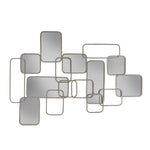 Sagebrook Home 15393-02 39" Metal Abstract Mirrored Wall Decor, Silver