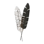 Sagebrook Home Metal 36`` Feather Wall Decor, Black