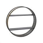 Sagebrook Home Metal 26`` 2-Tier Round Wall Shelf, Black