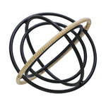 Sagebrook Home Metal 7`` Armillary Orb Decor, Black/Natural