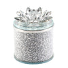 Sagebrook Home 15419-01 5" Crystal Round Lotus Box, Silver