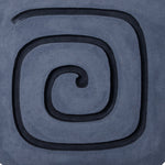 Benzara Sandstone Wall Decor with Square Spiral Design, Gray and Black