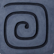 Benzara Sandstone Wall Decor with Square Spiral Design, Gray and Black
