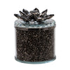 Sagebrook Home Crystal 5`` Round Lotus Box, Smoke
